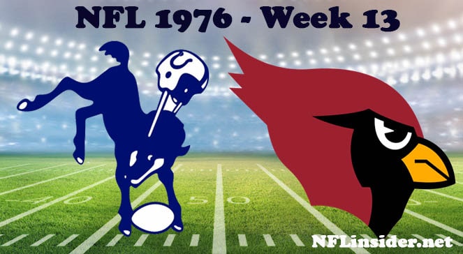 Baltimore Colts vs St. Louis Cardinals 1976 Week 13 NFL Full Game Replay